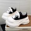 Leather letter printing platform white shoes women's 2025 spring new casual board shoes ugly cute bread shoes tide