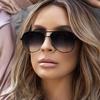 1PC Retro Fashion Women's Fashion Sunglasses Metal Binoculars Holiday Beach Holiday Glasses UV Protection Glasses