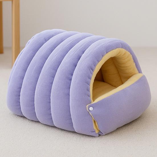 Pet House Bed Non-Slip Base Removable Washable Cover Cave Design Washable Cat Bed with Zipper Indoor Outdoor Portable Nest