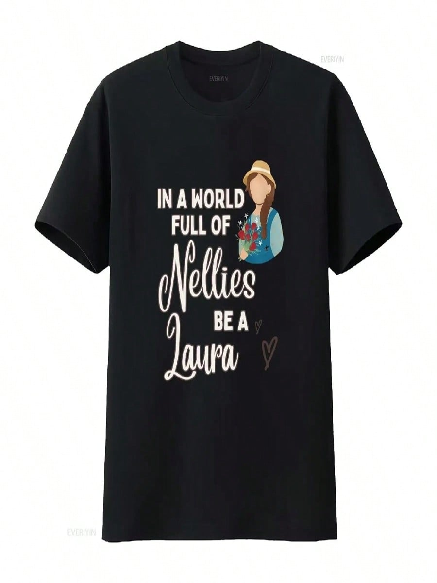 Little House On The Prairie Inspired T Shirt Laura Ingalls Wilder Vintage Washed Fashion Top For Everyday Wear Stylish S разноцветный