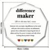 Difference Maker Gift - Inspirational Quote Plaque with "Difference Maker" Text, Acrylic Desk Decor for Home Office, Teacher, Mentor, Coach, Boss, Nur