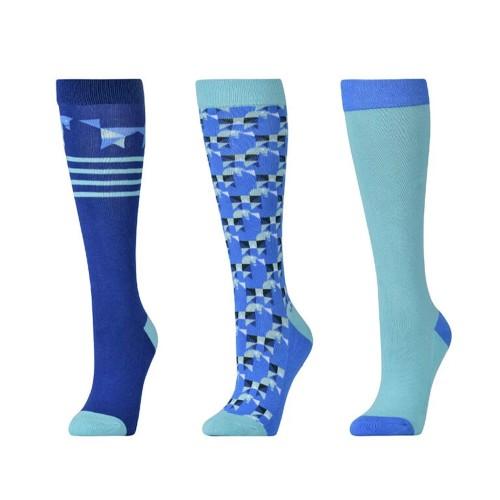 Dublin Childrens/Kids Geometric High Riding Socks (Pack of 3)