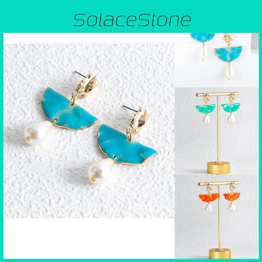 Pearl Geometric Unique Drop Earrings For Women Trendy And Stylish Summer Fashion Accessories