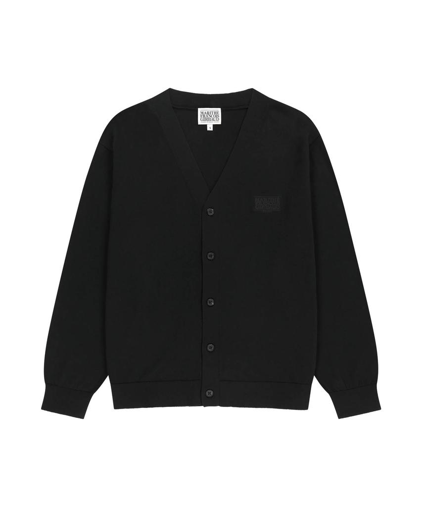 Marith + Franois Girbaud Small Classic Logo V-Neck Knit Cardigan Black