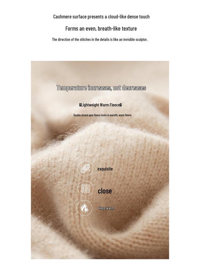 Autumn/Winter Hooded Wool Knit Sweater Dress - Solid, Loose, Soft, Warm, Mid-Length Cashmere.