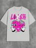 Camiseta Informal Retro Hip-Hop Street para Hombre y Mujer