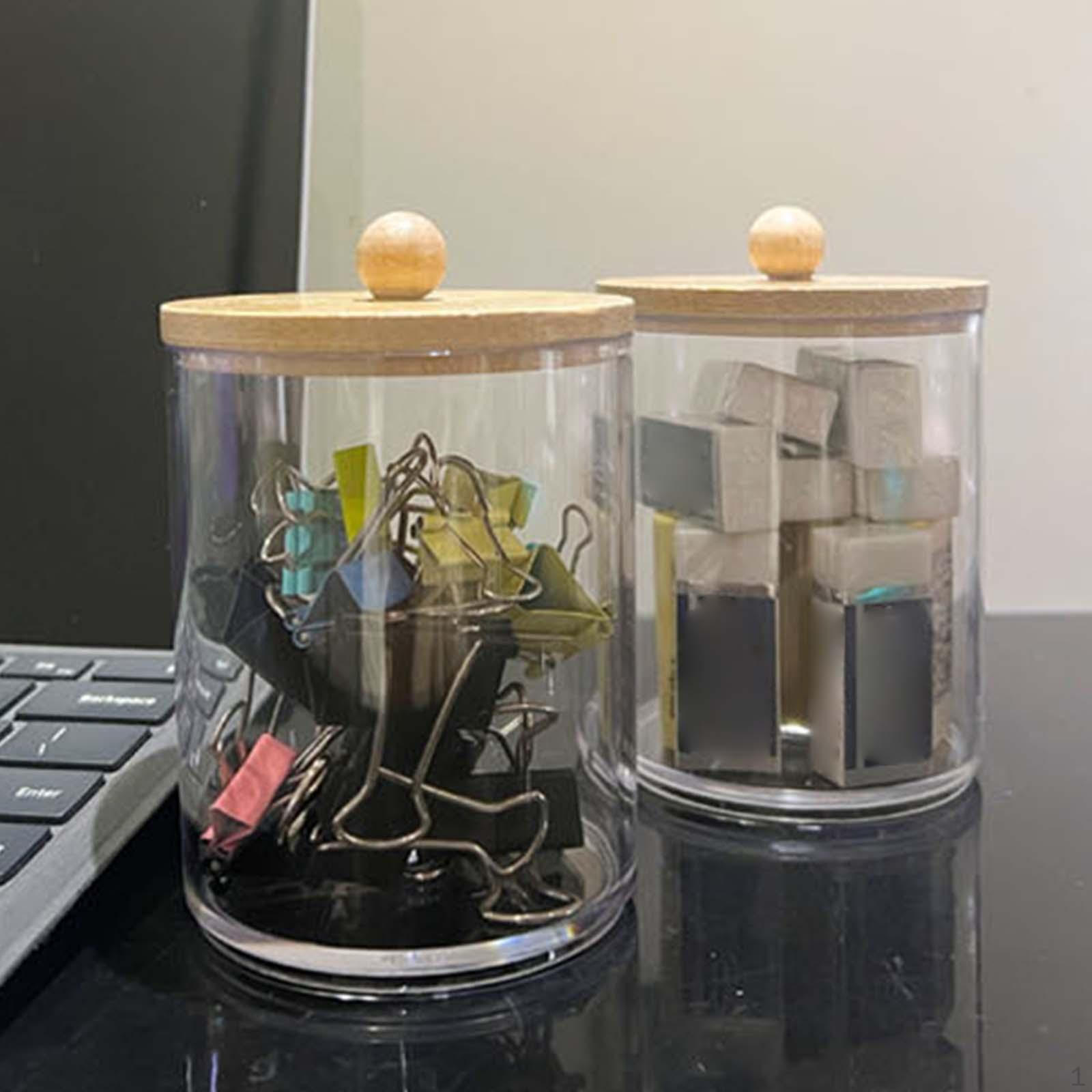 

Прозрачный акриловый держатель ватного тампона с крышкой 2 pieces