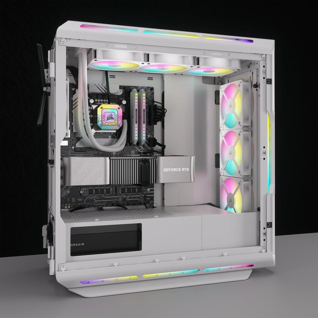 CORSAIR AR120 RGB 120mm Compatible PWM Case Single Pack White iCUE/ARGB Fan, - (Product Code CO-9050168-WW)