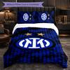 Set Biancheria da Letto Inter Milan 3 Pezzi Morbido Set Copripiumino con Federe Set Decorazione Camera da Letto per la Casa