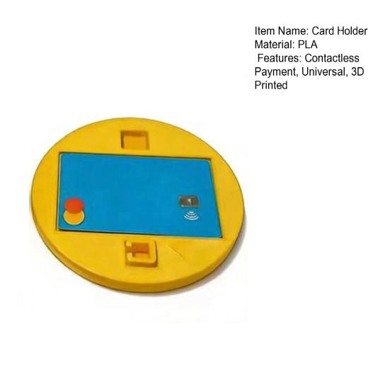 3D-gedruckter goldener Münz-Kartenhalter Tap to Pay kontaktloses Bezahlen Große Münzform Universeller NFC-Kreditkartenhalter