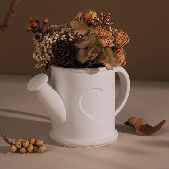 Yousheng 1 Set Watering Can Silicone Mold Handmade Gypsum Epoxy Resin Casting Mold Love Heart Flowerpot Storage Box Making Mould DIY Craft Lovers Gift