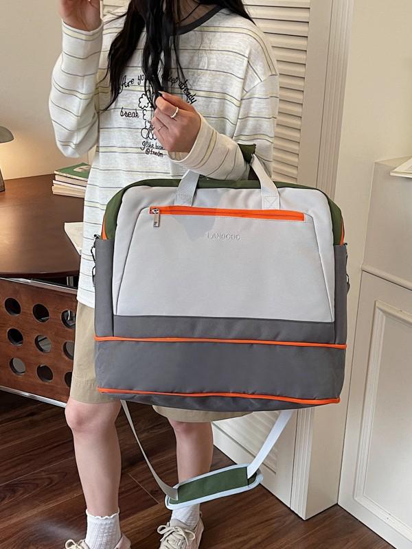 Large Capacity Casual Travel Bag: New Style Lightweight Handheld & Shoulder Luggage Storage for Couples