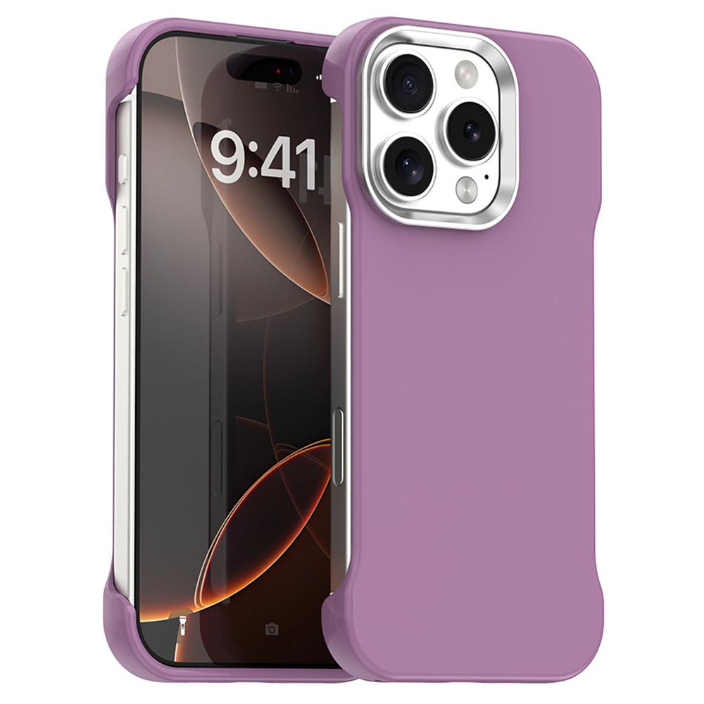 For iPhone 16 Pro Max Magnetic Case Frameless Ultra Thin TPU+PET Phone Cover Reinforced Corners