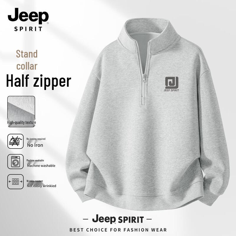 

JEEP SPIRIT Men s Half-Zip Sweatshirt 3XL