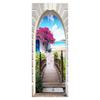 Creative Suspension Bridge Door Decoration Living Room Waterproof Self-Adhesive 3D Door Sticker Refurbished Wall Sticker Home