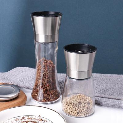 304 Stainless Steel Manual Grinder for Black Pepper, Sesame, Sichuan Peppercorns, Cumin, and Sea Salt