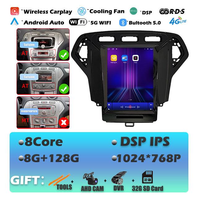 IPS Android 14 For Ford Mondeo 4 2006-2010 Carplay Car Radio Multimedia Video Player Navigaion GPS Stereo