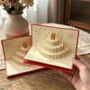 6 Card Slots 3D Pop-Up Cake Greeting Card Illuminated Musical Light Gift Card  Gift Giving