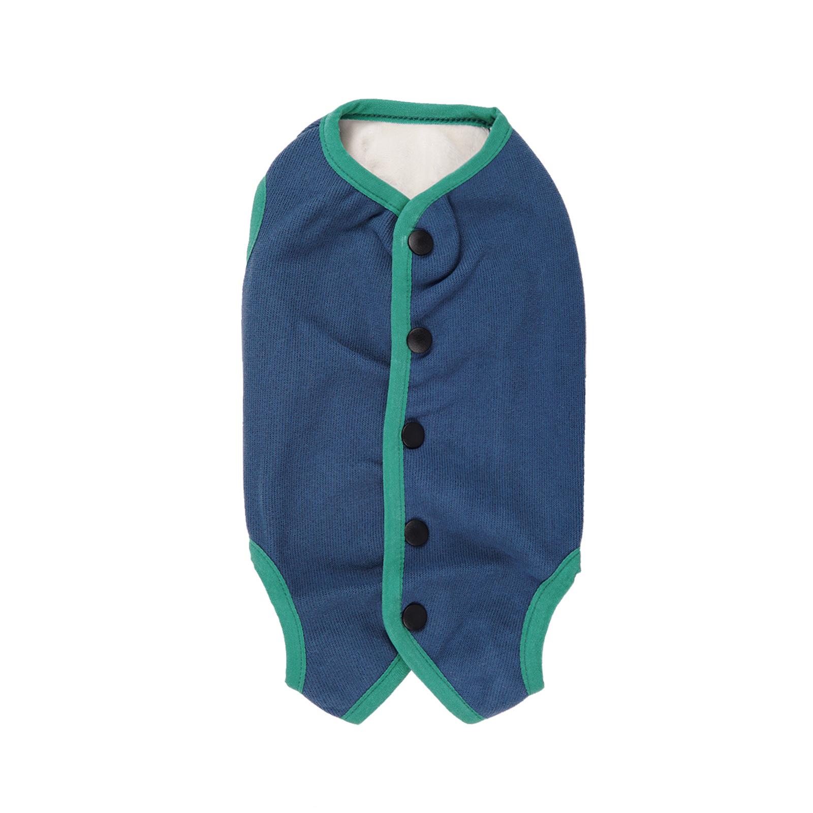 

winter plush belly protection clothing, anti-cool and warm pet clothes, small and medium-sized corgi French combat clothing, dog four-legged clothing XL темно-синий