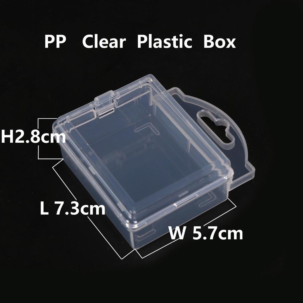 Transparent Rectangle PP Plastic Storage Box for Hardware & Electronic Components