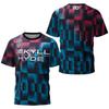 T-shirt da uomo stampata in 3D per sport all'aperto e fitness, traspirante, ad asciugatura rapida, manica corta, girocollo, pullover, top casual