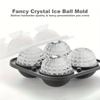 Large Silicone Whiskey Ice Mold, 3D Sphere Crystal Ball Tray with Funnel for Bourbon Brandy, Bar Gift