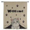Cat Paw Retro Cute Window Curtains Sheer Chiffon Tulle Curtain Home Living Room Backdrop Decoration
