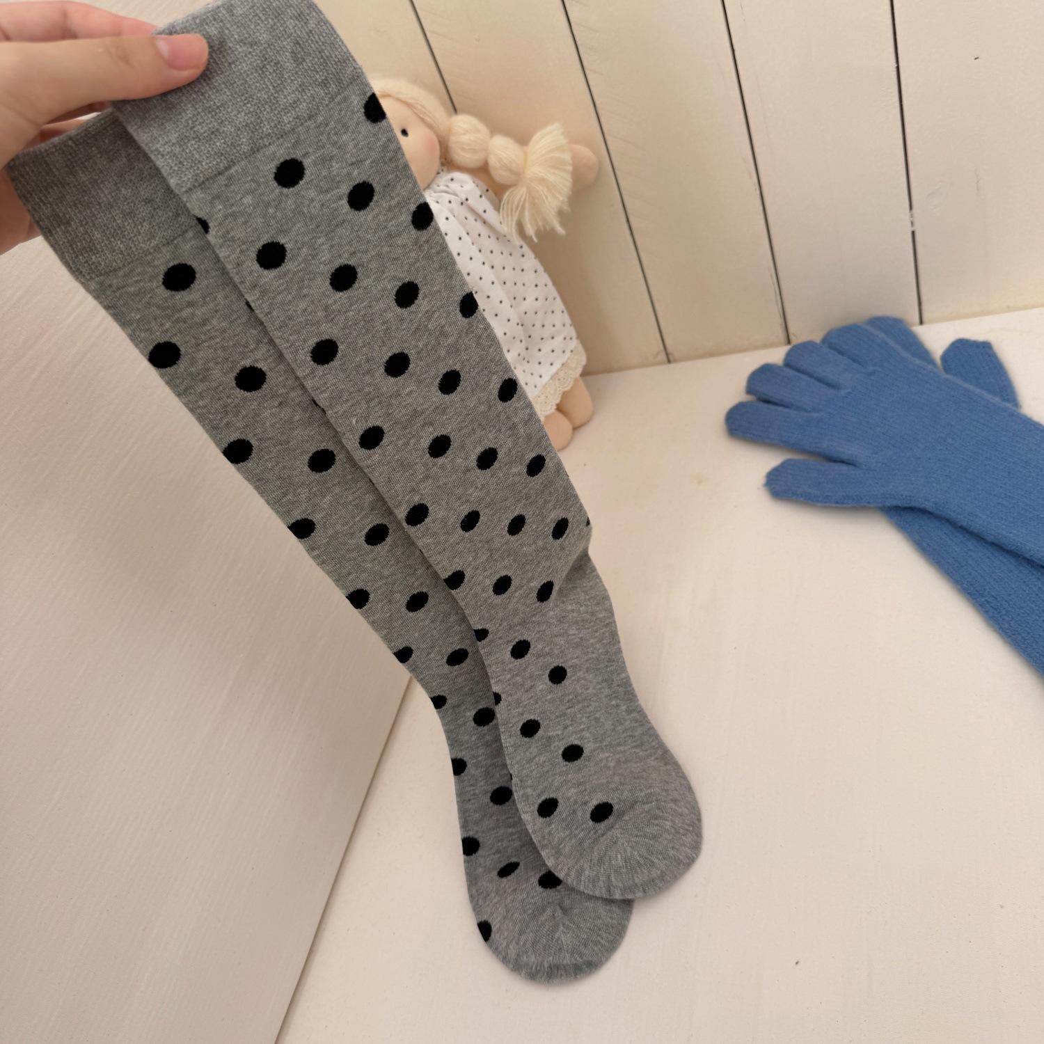 

Ретро носки в горошек, женские длинные носки «Звездное небо», школьный стиль, универсальные 1 pair