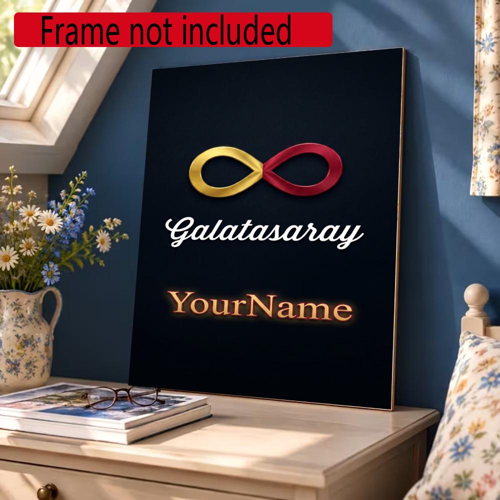Galatasaray Customize Your Name Diamond Painting Round Diamond Diy Frameless Holiday Artwork Suitable For Home Office Wall Decoration
