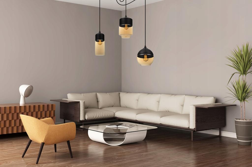 ELEGANT SPIDER HANGING LAMP GLASS SHADE