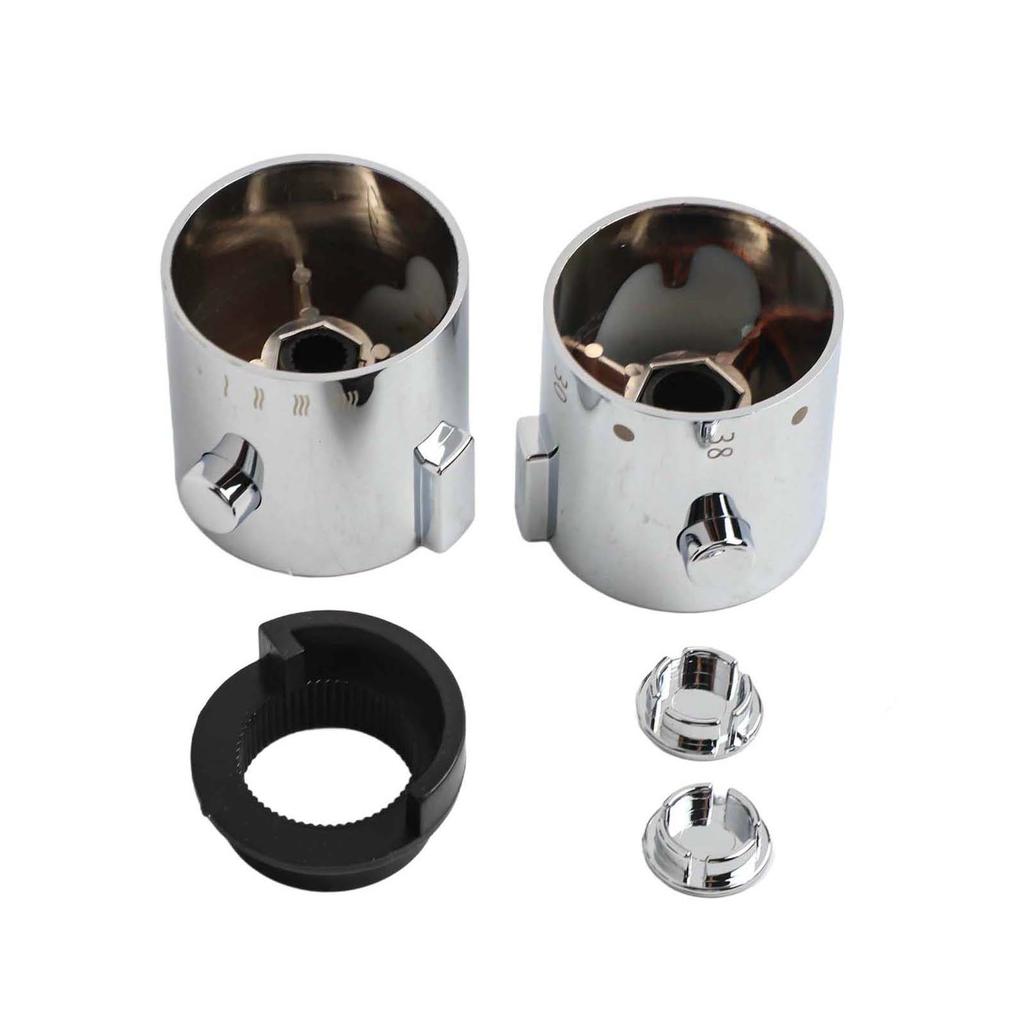 Shower Temperature Control Handle Knob Chrome Thermostatic Handle Bathroom Faucets Thermostats Accessories