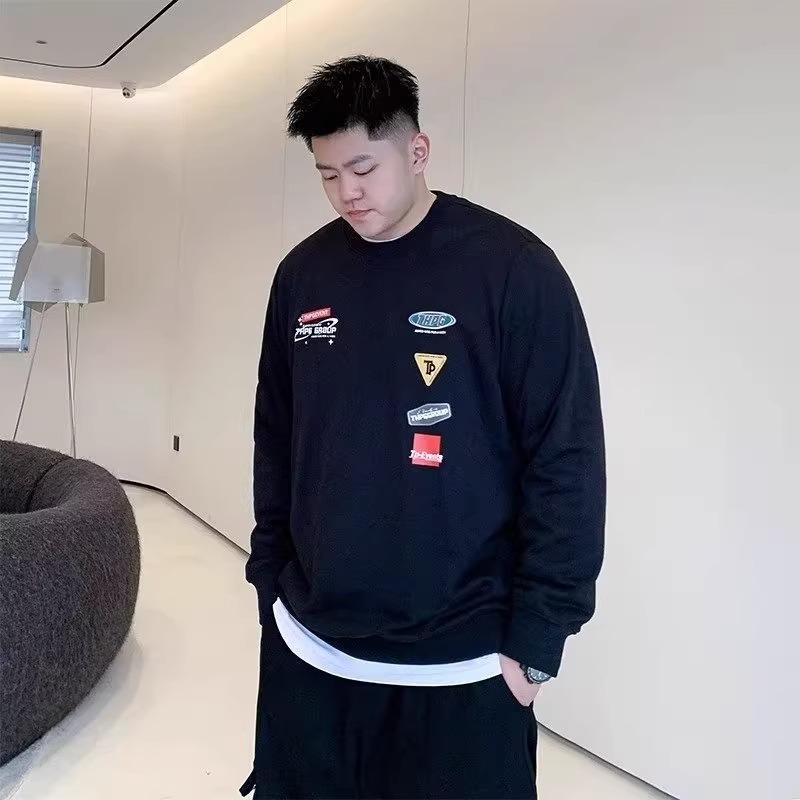 Printed soft high quality fabric wrinkle-resistant men's street sports casual breathable loose fashion trend comfortable long-sleeved tops