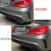 2pcs Gloss Black Rear Bumper Spoiler Fins Trims For Mercedes-Benz CLA-Class W117 C117 CLA200 220 250 260 45 AMG 2013-2019 Tuning