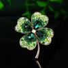 Literary Style Four-Leaf Clover Brooch High-Grade Female High-Grade Corsage Temperament Suit Pin New Accessories To Send Gifts