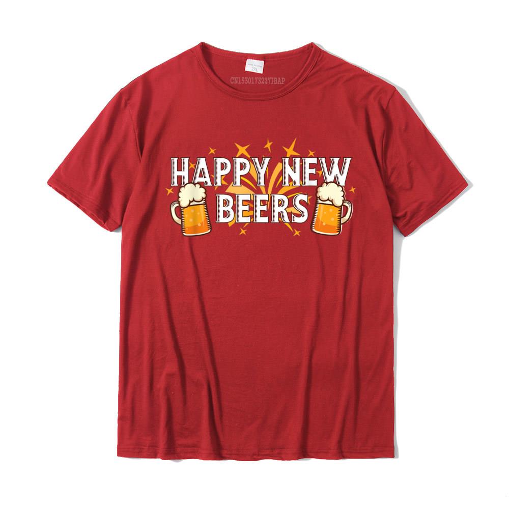 Happy New Beers New Year NYE Party Funny New Years Eve TShirt Cotton Tops Tees For Unisex Printed On T Shirt Custom Coupons S
