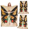 Art Deco Flapper Postcard Fashion Print Blanket Soft Warm Flannel Throw Blanket Plush for Bed Livingroom Picnic Travel Home Sofa