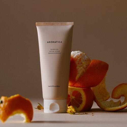 AROMATICA Glow Vita Facial Scrub Orange   Neroli 150ml