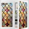 Bathroom Window Privacy Light Film Sticker Texture Colored Static Glass Film UV for Blocking Waterproof Dustproof Home Decor Frosted
