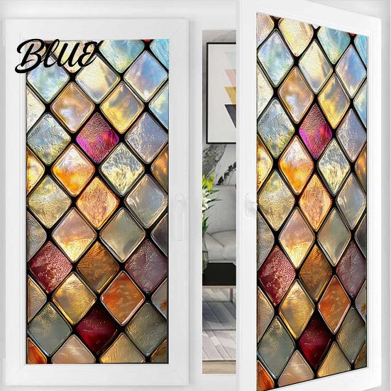 Bathroom Window Privacy Light Film Sticker Texture Colored Static Glass Film UV for Blocking Waterproof Dustproof Home Decor Frosted