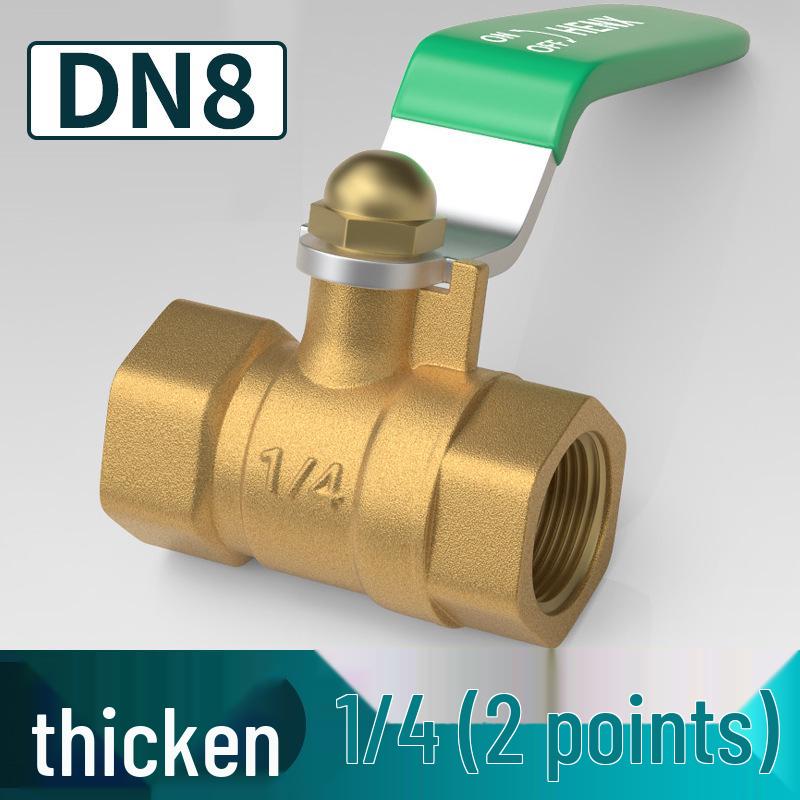 Heavy-Duty 1/2" Brass Ball Valve for Air and Water Pipes, Internal/External Thread