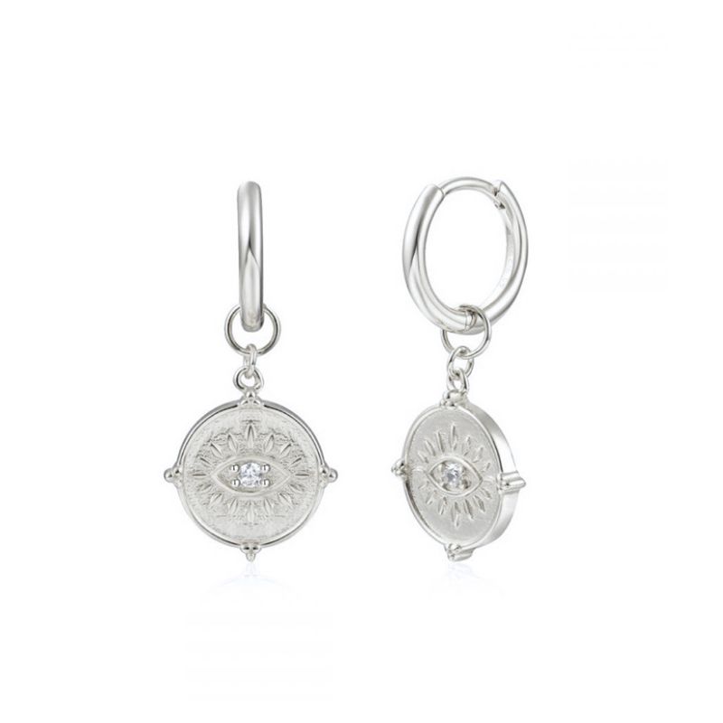 925 Silver Needle Vintage Geometric Pendant Earrings Round/Square/Shell Earrings for Women Fashion Jewelry Pendientes