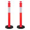 2 Pack Traffic Delineator Posts 1140 Mm Traffic Safety Cones Weighted Base