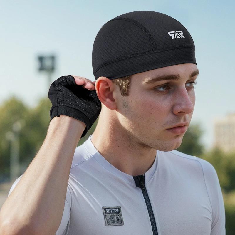 1Pc Summer Cooling Cycling Caps Sunscreen Quick Drying Helmet Liner Sweat Wicking Cycling Running Motorcycle Hat Fits for Men Women
