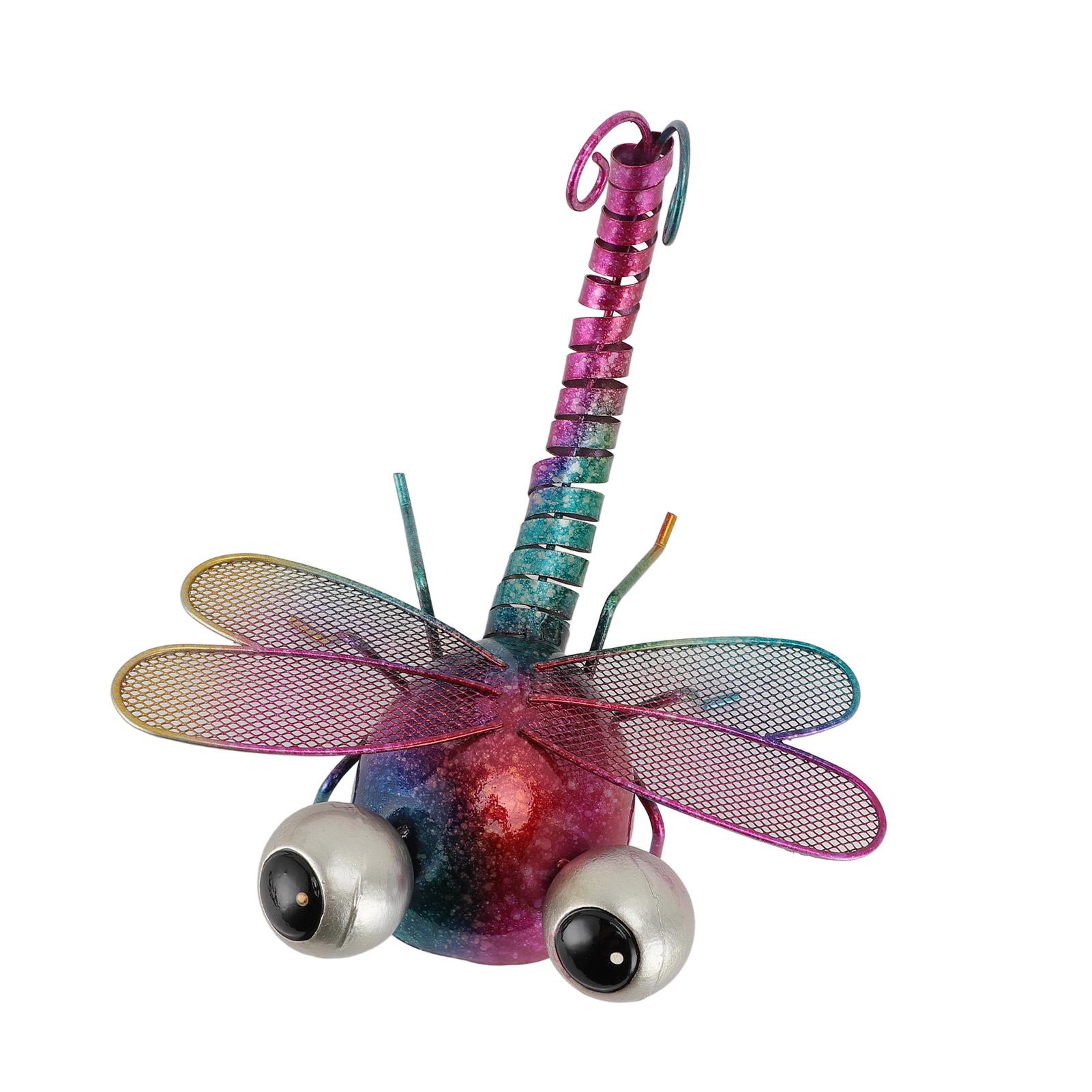 Dragonfly Wall Decor Metal Sculpture Home Garden Indoor Outdoor Yard Art for Fence Patio
