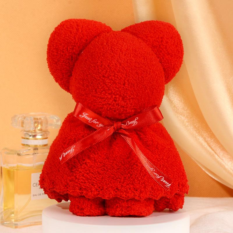 Pineapple Grid Towel Bear Shape - Wedding & Festival Gift