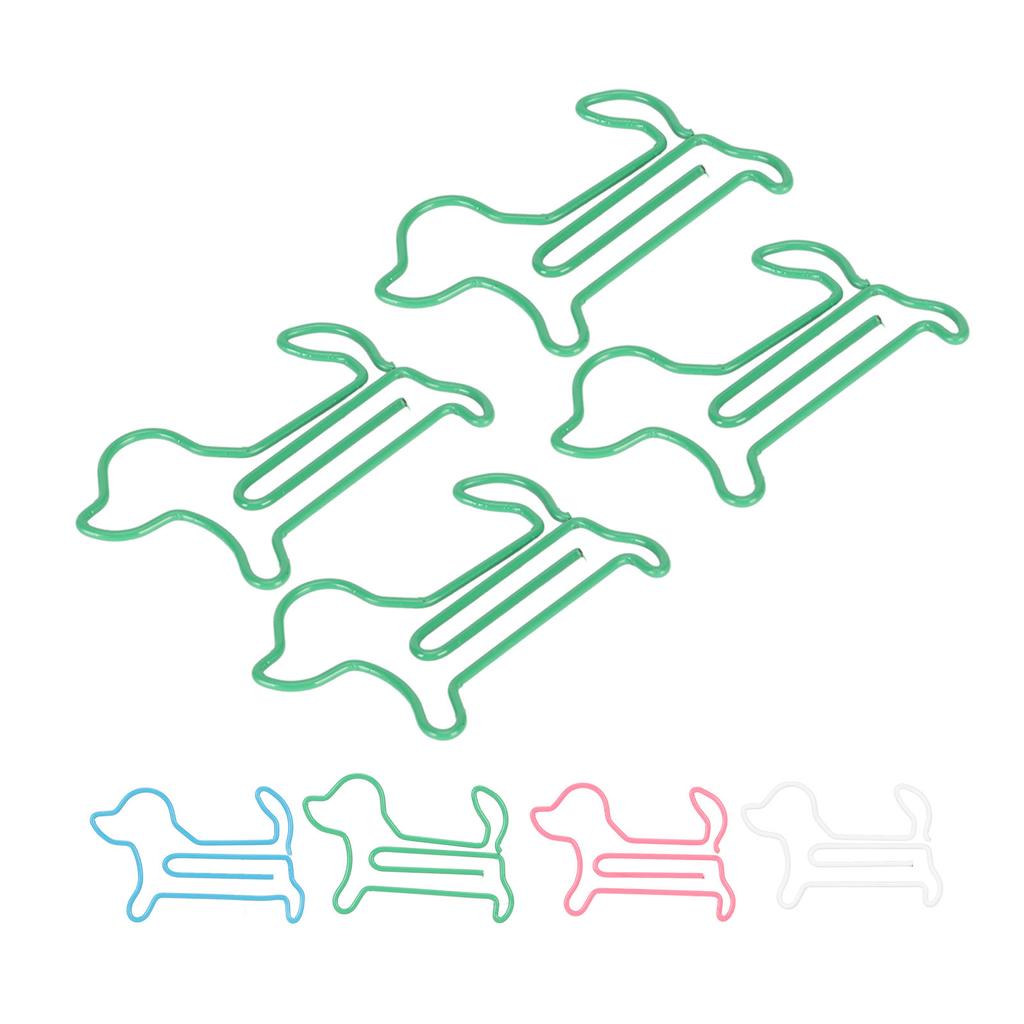 100pcs Dog Shaped Paper Clips Slip Resistance Exquisite Cute Paper Clips for School Office