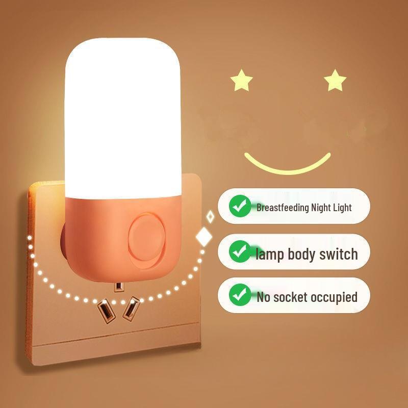 LED Nightlight with Switch for Bedroom: Dreamy Baby Feeding & Wake-Up Light