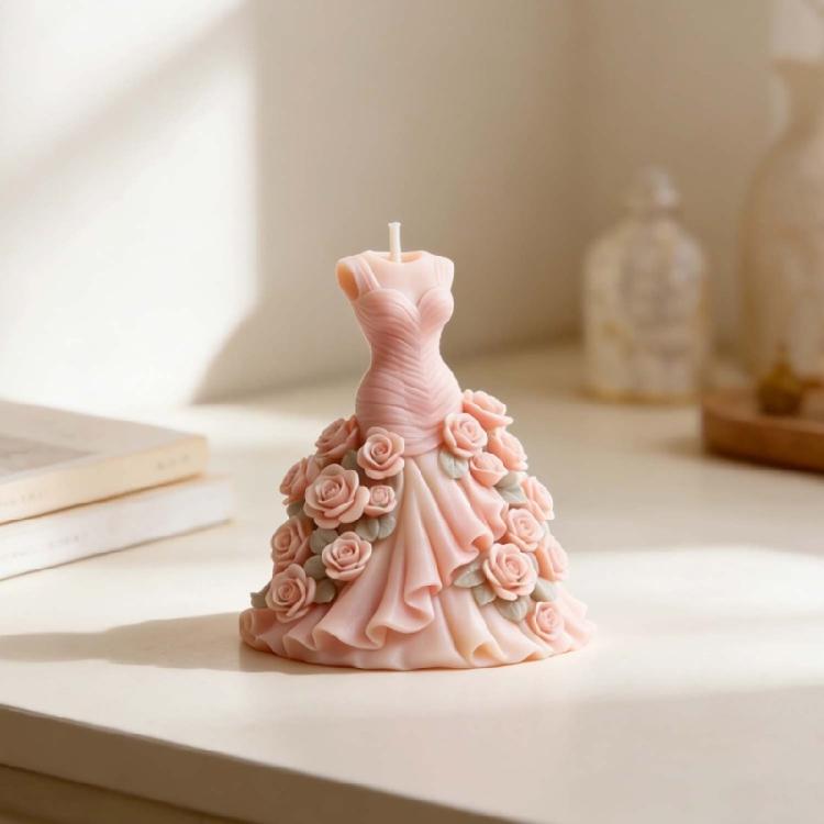 Easy To Clean Silicone Candle Mould With 3D Floral Detail Suitable For Various Candle Types