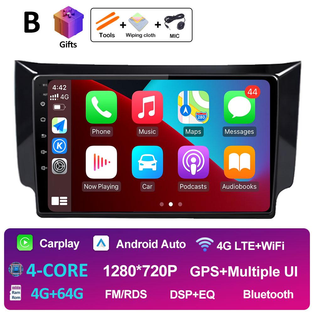 DSP Stereo Wireless Carplay For Nissan Sylphy B17 Sentra 12 2012 2013 2014 2015 - 2018 WIFI Car Audio Video Multimedia Player BT