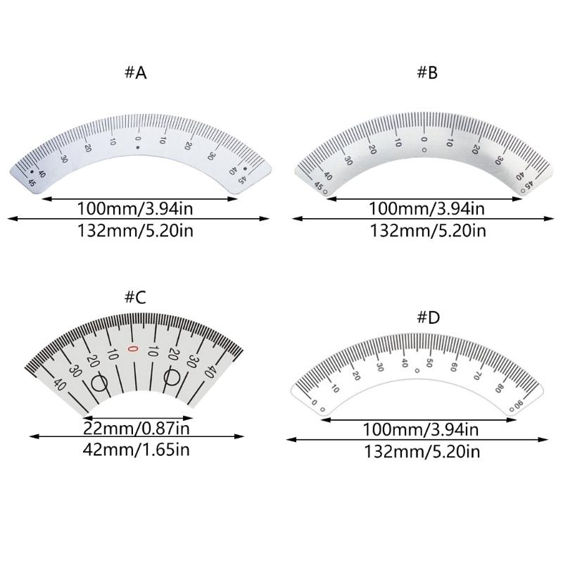 Small Protractor Milling Machine Part Angles Plate Scale Ruler 45 Degree Angles Ruler Measuring Gauging Tool Caliper